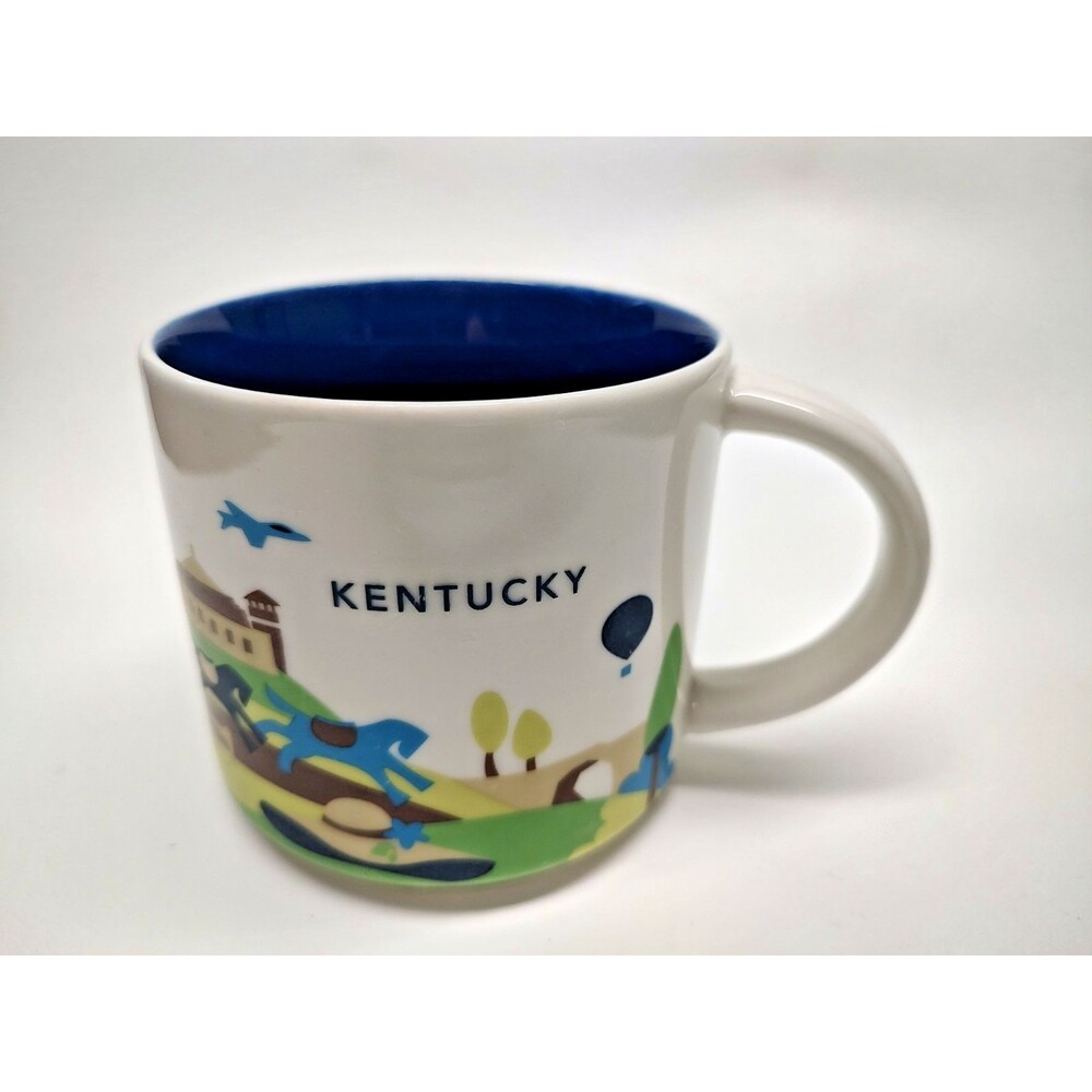 2015 Starbucks You Are Here Kentucky Coffee Mug Cup 14oz 3-1/2" T